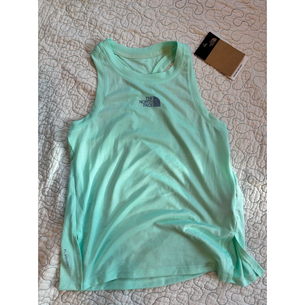 The North Face‎ Girls Never Stop Tank Crater Aqua FlashDry Racerback Size Large